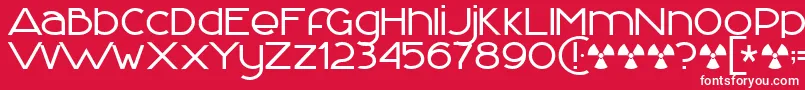 FontlogicNormal Font – White Fonts on Red Background