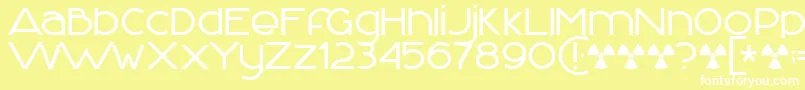Шрифт FontlogicNormal – белые шрифты на жёлтом фоне