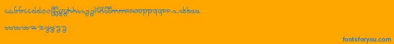 AgainDker Font – Blue Fonts on Orange Background