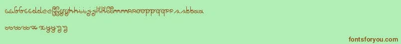 AgainDker Font – Brown Fonts on Green Background