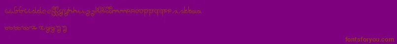 AgainDker-fontti – ruskeat fontit violetilla taustalla