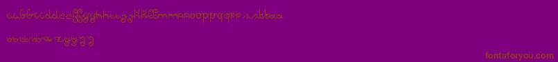 AgainDker-Schriftart – Braune Schriften auf violettem Hintergrund