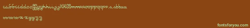 AgainDker Font – Green Fonts on Brown Background