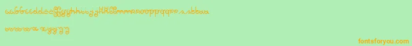 AgainDker Font – Orange Fonts on Green Background