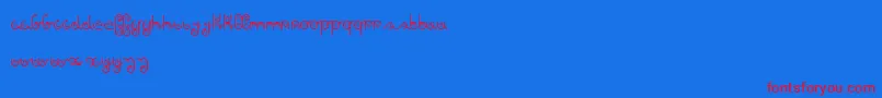 AgainDker Font – Red Fonts on Blue Background