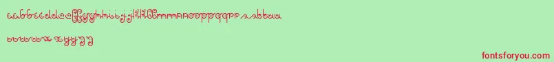 AgainDker Font – Red Fonts on Green Background