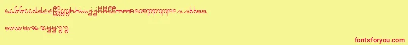 AgainDker Font – Red Fonts on Yellow Background
