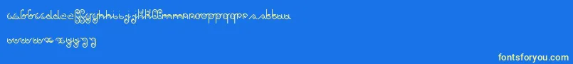 AgainDker Font – Yellow Fonts on Blue Background