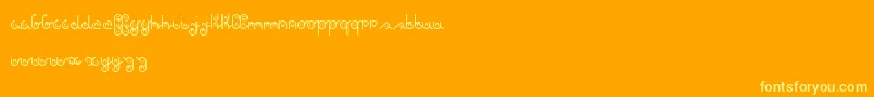 AgainDker Font – Yellow Fonts on Orange Background