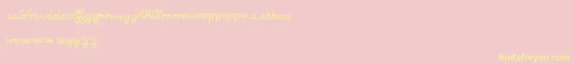 AgainDker Font – Yellow Fonts on Pink Background