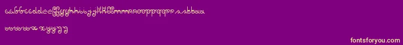 AgainDker Font – Yellow Fonts on Purple Background