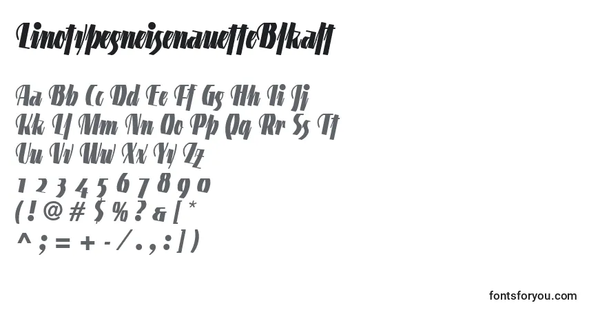 LinotypegneisenauetteBlkaltフォント–アルファベット、数字、特殊文字