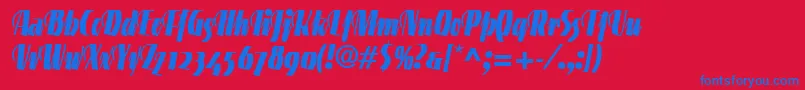 More about LinotypegneisenauetteBlkalt Font LinotypegneisenauetteBlkalt Font – Blue Fonts on Red Background