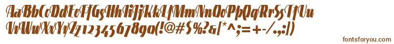LinotypegneisenauetteBlkalt Font – Brown Fonts on White Background