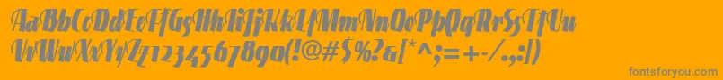 LinotypegneisenauetteBlkalt Font – Gray Fonts on Orange Background