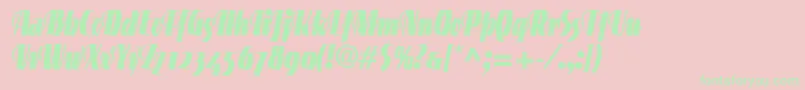 LinotypegneisenauetteBlkalt Font – Green Fonts on Pink Background