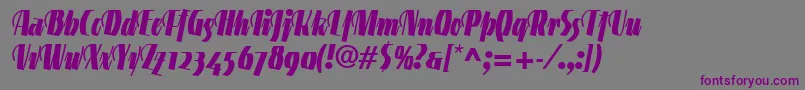 Шрифт LinotypegneisenauetteBlkalt – фиолетовые шрифты на сером фоне