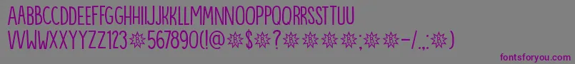 DkBintang Font – Purple Fonts on Gray Background