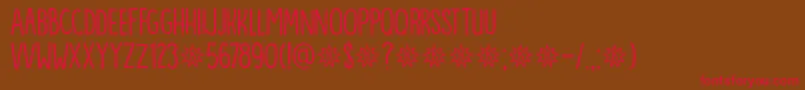 DkBintang Font – Red Fonts on Brown Background