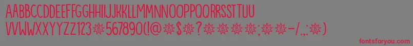 DkBintang Font – Red Fonts on Gray Background