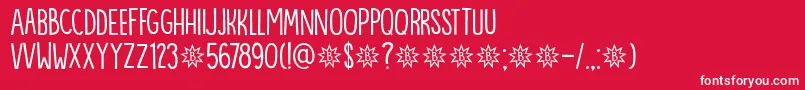 DkBintang Font – White Fonts on Red Background