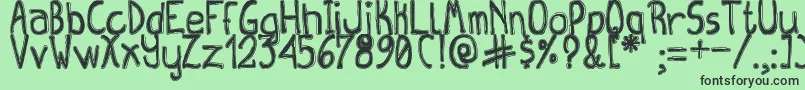QueenDestroyTfb Font – Black Fonts on Green Background