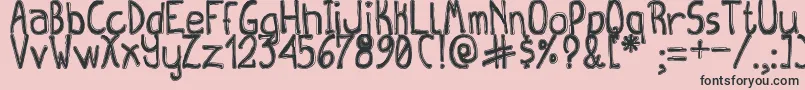 QueenDestroyTfb Font – Black Fonts on Pink Background