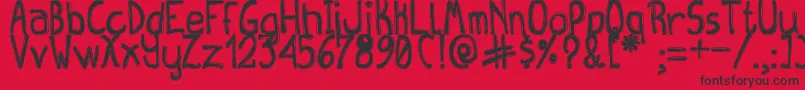 QueenDestroyTfb Font – Black Fonts on Red Background