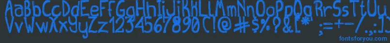 QueenDestroyTfb Font – Blue Fonts on Black Background