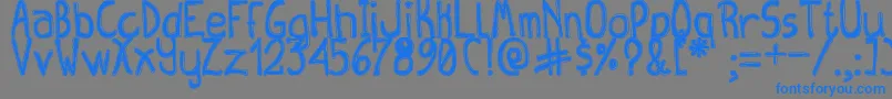 QueenDestroyTfb Font – Blue Fonts on Gray Background