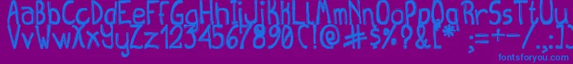 QueenDestroyTfb Font – Blue Fonts on Purple Background