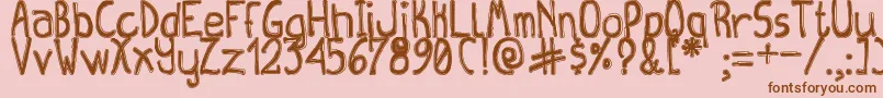 QueenDestroyTfb Font – Brown Fonts on Pink Background