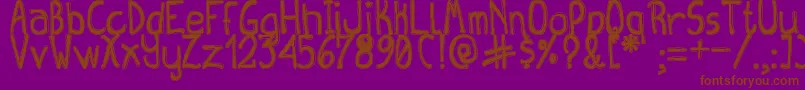 QueenDestroyTfb Font – Brown Fonts on Purple Background
