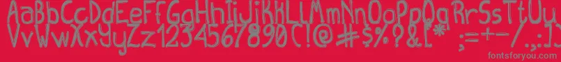 QueenDestroyTfb Font – Gray Fonts on Red Background