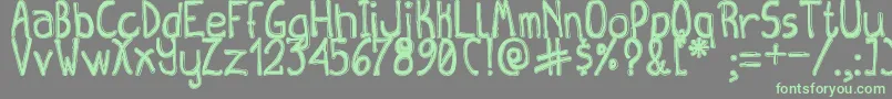 QueenDestroyTfb Font – Green Fonts on Gray Background