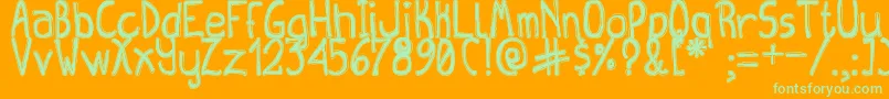 QueenDestroyTfb Font – Green Fonts on Orange Background