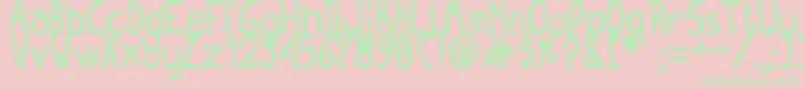 QueenDestroyTfb Font – Green Fonts on Pink Background