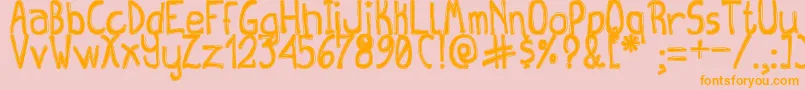 QueenDestroyTfb Font – Orange Fonts on Pink Background