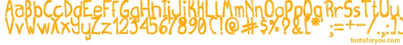 QueenDestroyTfb Font – Orange Fonts on White Background