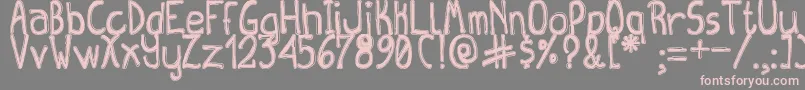 QueenDestroyTfb Font – Pink Fonts on Gray Background