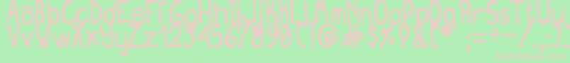 QueenDestroyTfb Font – Pink Fonts on Green Background