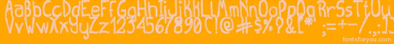 QueenDestroyTfb Font – Pink Fonts on Orange Background