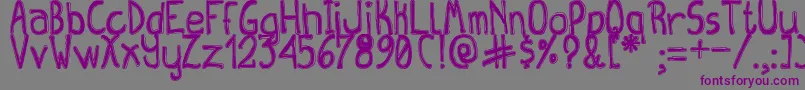 QueenDestroyTfb-Schriftart – Violette Schriften auf grauem Hintergrund