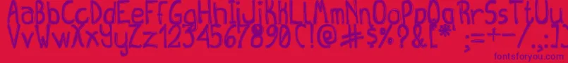 QueenDestroyTfb Font – Purple Fonts on Red Background