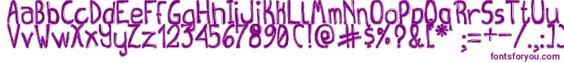 QueenDestroyTfb Font – Purple Fonts on White Background