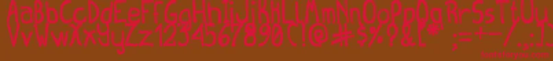 QueenDestroyTfb Font – Red Fonts on Brown Background