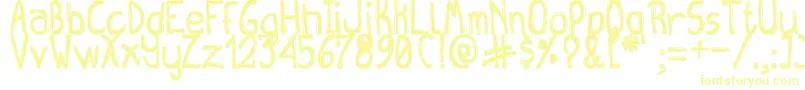 Шрифт QueenDestroyTfb – жёлтые шрифты