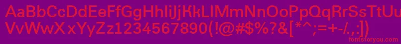 AGroticltBold-Schriftart – Rote Schriften auf violettem Hintergrund
