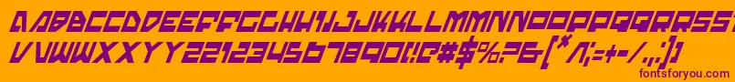 Trajiaci Font – Purple Fonts on Orange Background