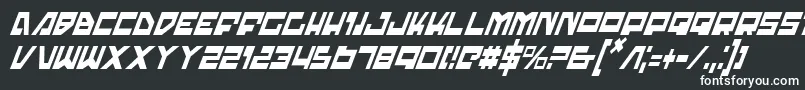 Trajiaci-fontti – valkoiset fontit mustalla taustalla